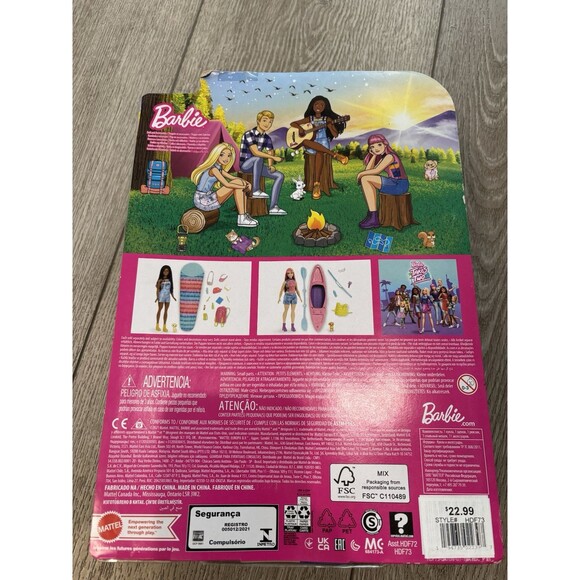 Barbie Camping Hiking Doll Set - Backpack Sleeping Bag Dog Accessories - NEW - Picture 5 of 5